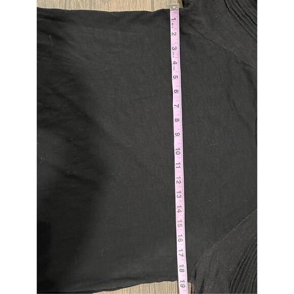 Eri + Ali Anthropologie Black Lace Detailed Knit Sleeves Size Large Fringe Boho - Picture 10 of 10